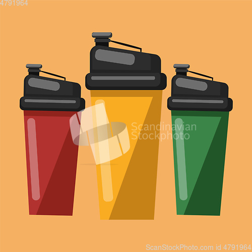 Image of Water sippers vector color illustration.