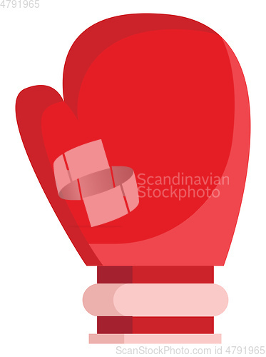 Image of Red boxing glove vector illustration on white background.