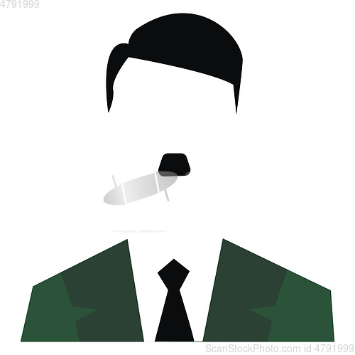 Image of A clipart of Adolf Hitler with his characteristic mustache style