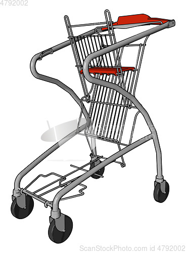 Image of A shopping cart picture vector or color illustration