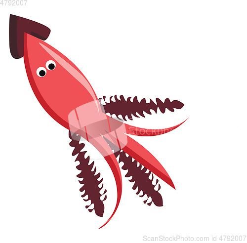Image of A soft bodied marine animal called squid usually enjoyed as a se