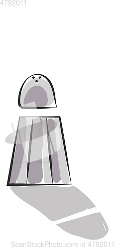 Image of Clipart of grey-colored salt shaker vector or color illustration