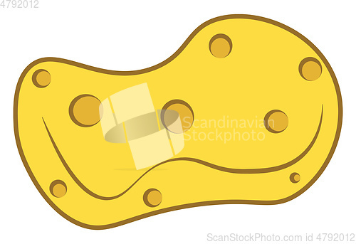 Image of A yellow sponge vector or color illustration