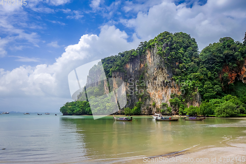 Image of Railay beach in Krabi, Thailand