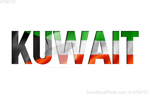 Image of kuwait flag text font