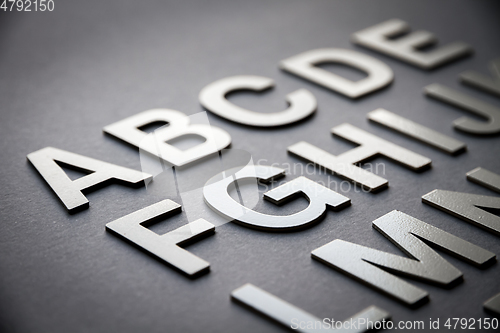 Image of Alphabet made with solid letters