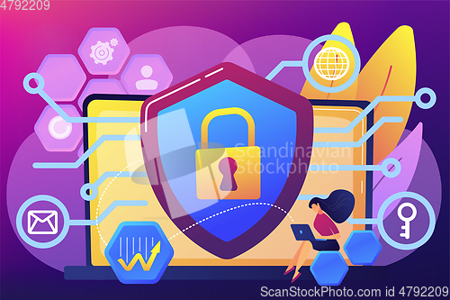 Image of Privacy engineering concept vector illustration.