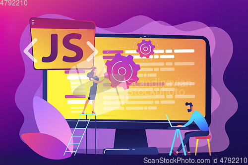 Image of JavaScript concept vector illustration.