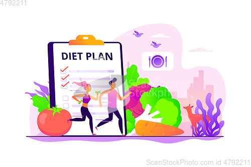 Image of Weight loss diet concept vector illustration.