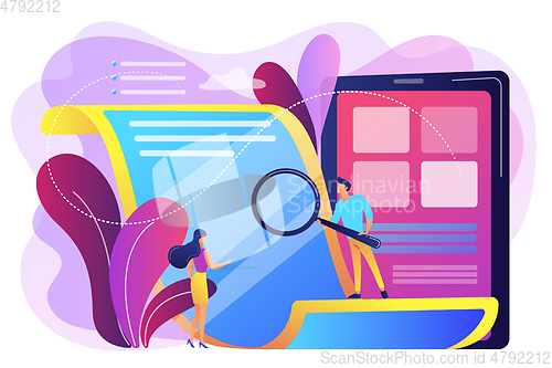 Image of Electronic paper concept vector illustration.