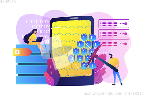 Image of Data mining concept vector illustration.