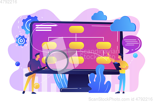 Image of Data driven business model concept vector illustration.