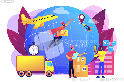 Image of Express delivery service concept vector illustration.