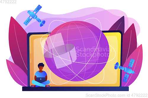 Image of Global web connection concept vector illustration.
