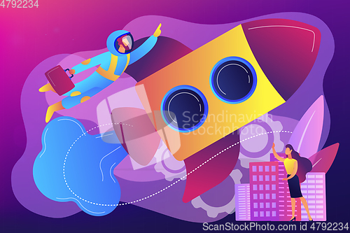 Image of Space travel concept vector illustration.