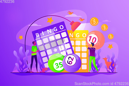 Image of Lottery game concept vector illustration.
