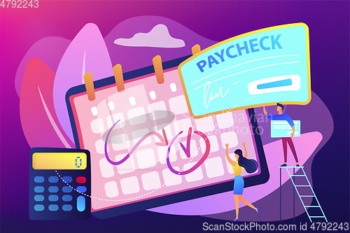 Image of Paycheck concept vector illustration.