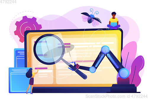 Image of Automated testing concept vector illustration.