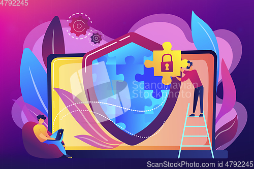 Image of Firewall concept vector illustration.