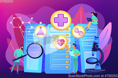 Image of Big data healthcare concept vector illustration.