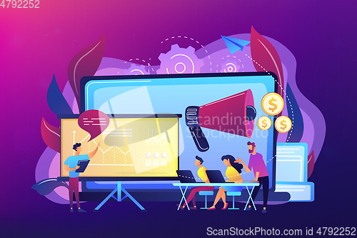 Image of Marketing meetup concept vector illustration.