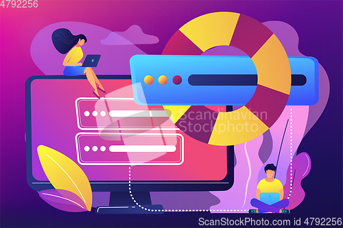 Image of Backup server concept vector illustration.