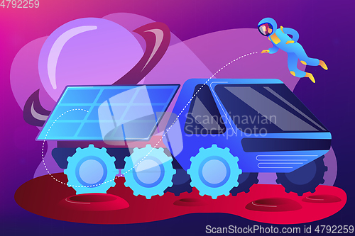 Image of Mars rover concept vector illustration.