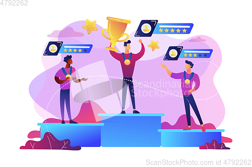 Image of Sports rating system concept vector illustration.