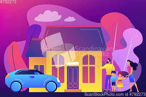 Image of Family house concept vector illustration.