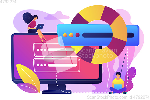 Image of Backup server concept vector illustration.