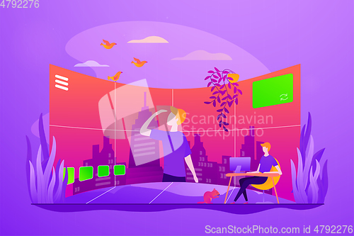 Image of Virtual tour vector concept vector illustration.