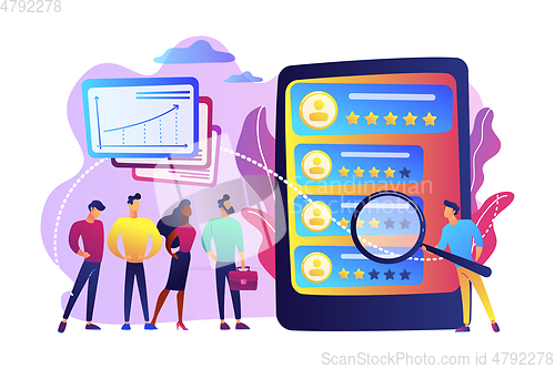 Image of Performance rating concept vector illustration.
