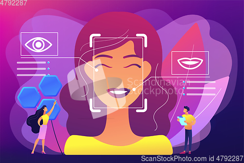 Image of Emotion detection concept vector illustration.