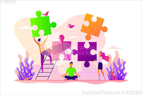 Image of Mindfulness concept vector illustration.