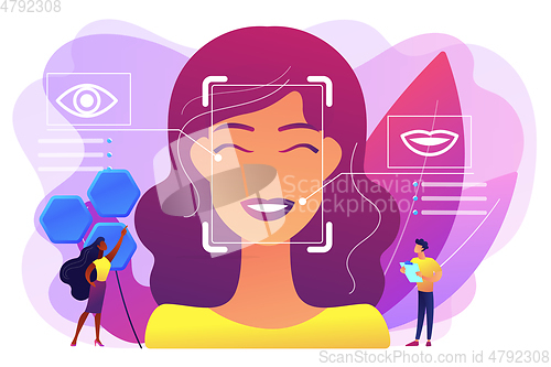 Image of Emotion detection concept vector illustration.