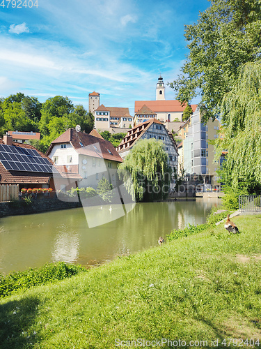 Image of Horb and the river Neckar in Germany