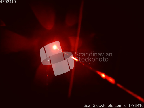 Image of red laser beam