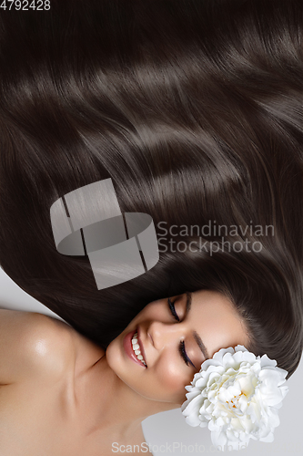 Image of girl with beautiful long hair