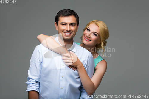 Image of Beautiful happy couple hugging