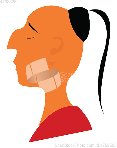 Image of A Hindu monk vector or color illustration