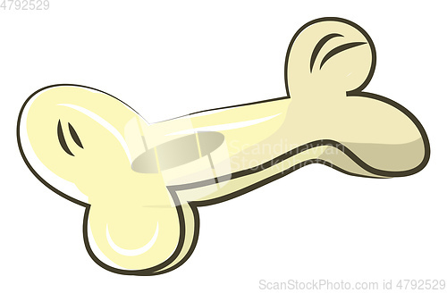 Image of A dog chew toy or part of a big animal vector color drawing or i