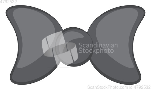 Image of A grey-colored bow tie vector or color illustration