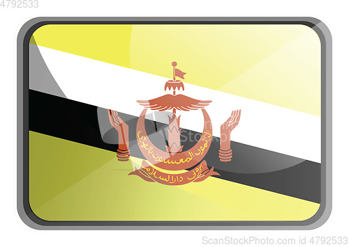 Image of Vector illustration of Brunei flag on white background.