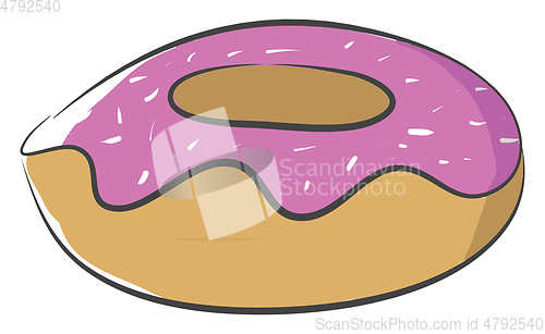 Image of Fresh doughnut vector or color illustration