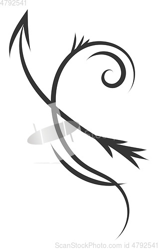 Image of Simple black and white tattoo sketch of horoscope sign sagittari