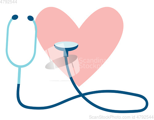 Image of Clipart of heart check up vector or color illustration