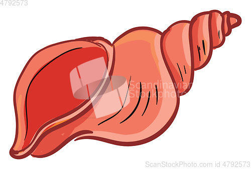 Image of An orange-colored cartoon seashell/Screw-shaped seashell/Gastrop