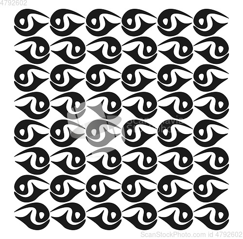 Image of Pattern of curves vector or color illustration
