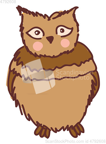 Image of Big owl vector or color illustration