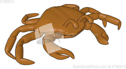 Image of Eight walking legs shellfish animal vector or color illustration